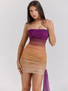 Ombre Tube Bodycon Ribbon Dress