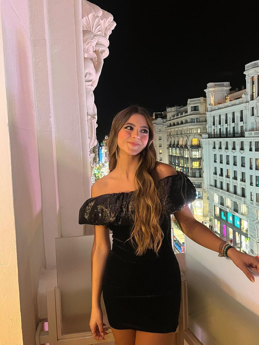 Sequins Off Shoulder Velvet Short Bodycon Dress