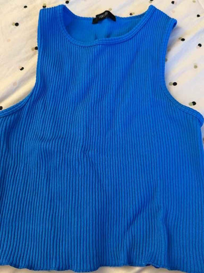Sleeveless Ribbed Crop Tank Top