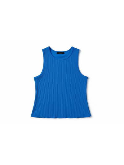 Sleeveless Ribbed Crop Tank Top