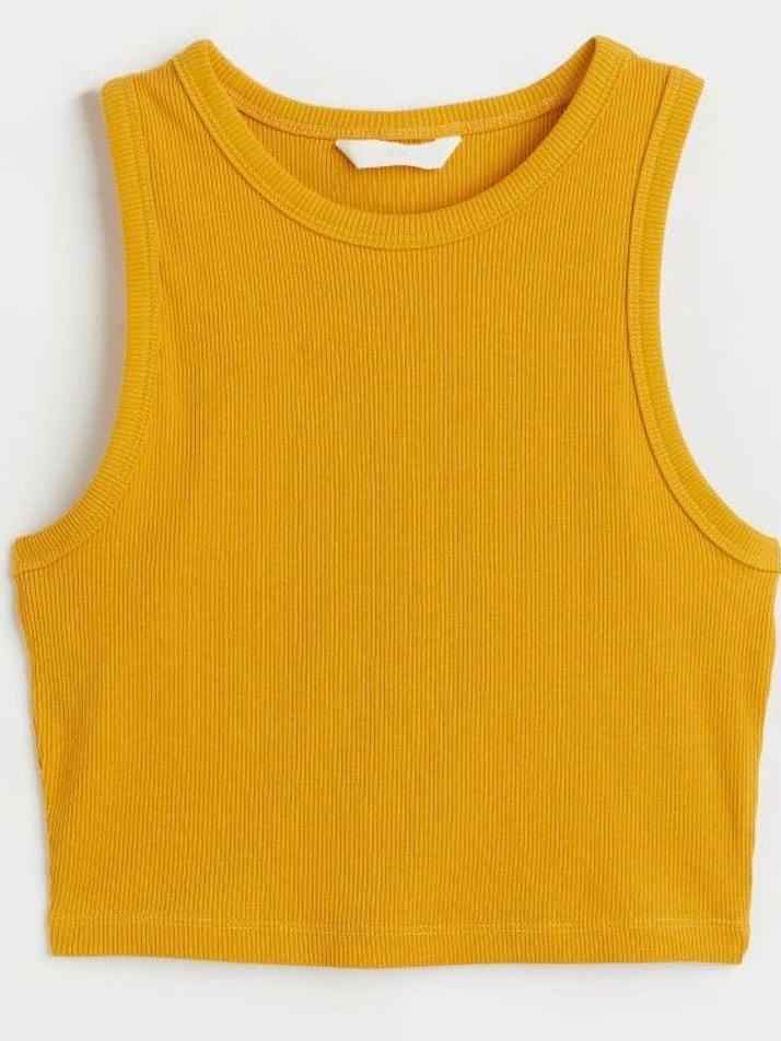 Sleeveless Ribbed Crop Tank Top