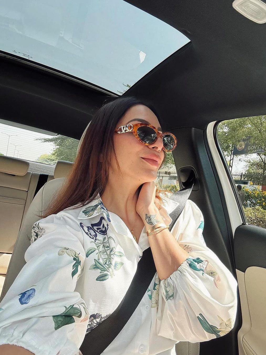 Floral Print Linen Shirt & Shorts Coord Set