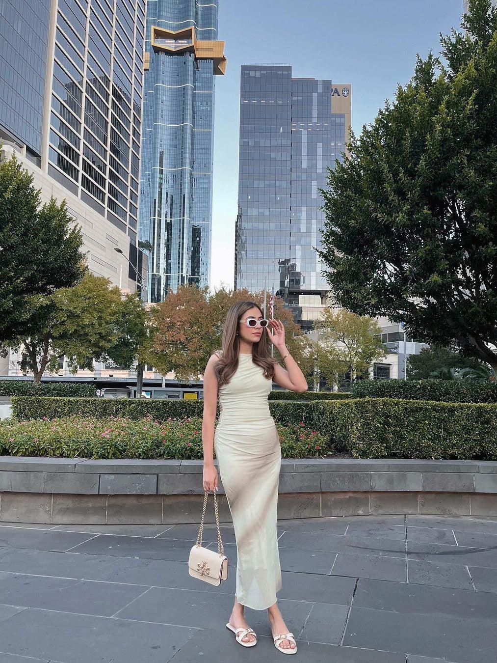 Tie & Dye Print Sleeveless Dress