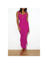 Hollow Out V Neck Mermaid Mesh Maxi Dress