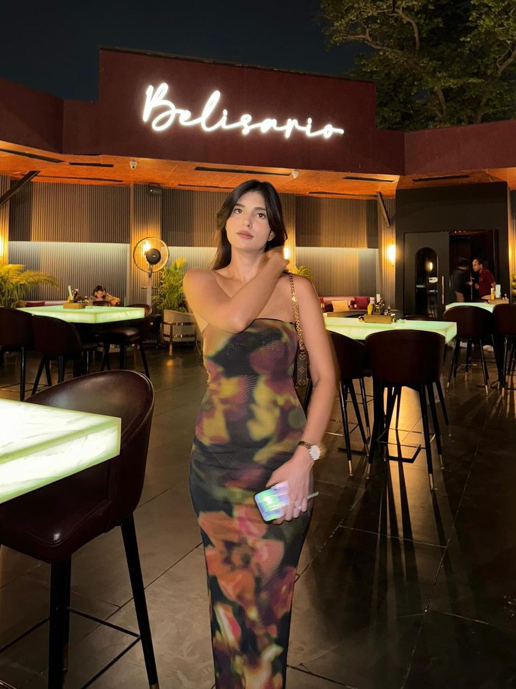 New Strapless Tie & Dye Print Tube Tulle Dress