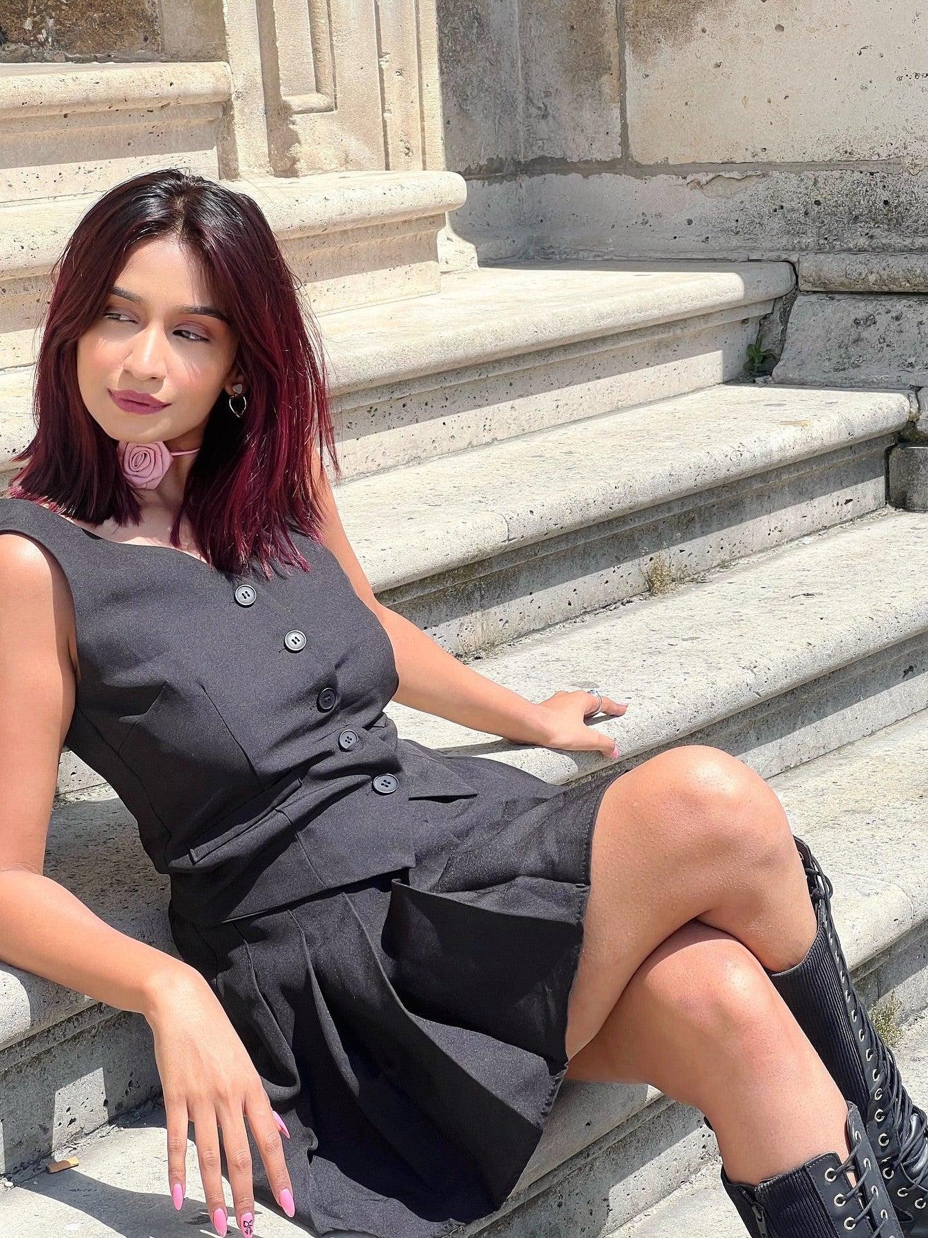 Waist Coat & Skirt Coord Set