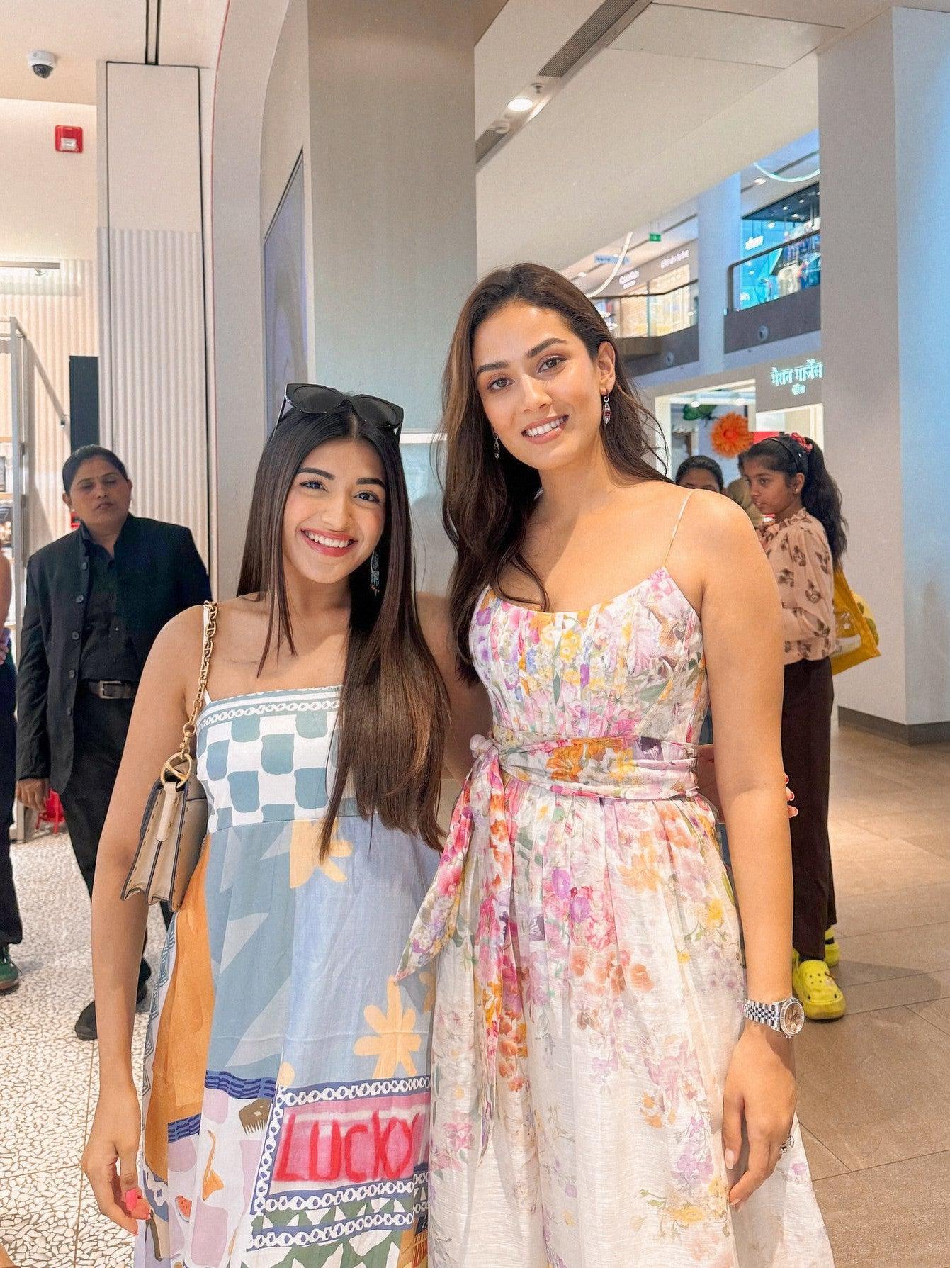 Boho Beach Print Sundress Dress