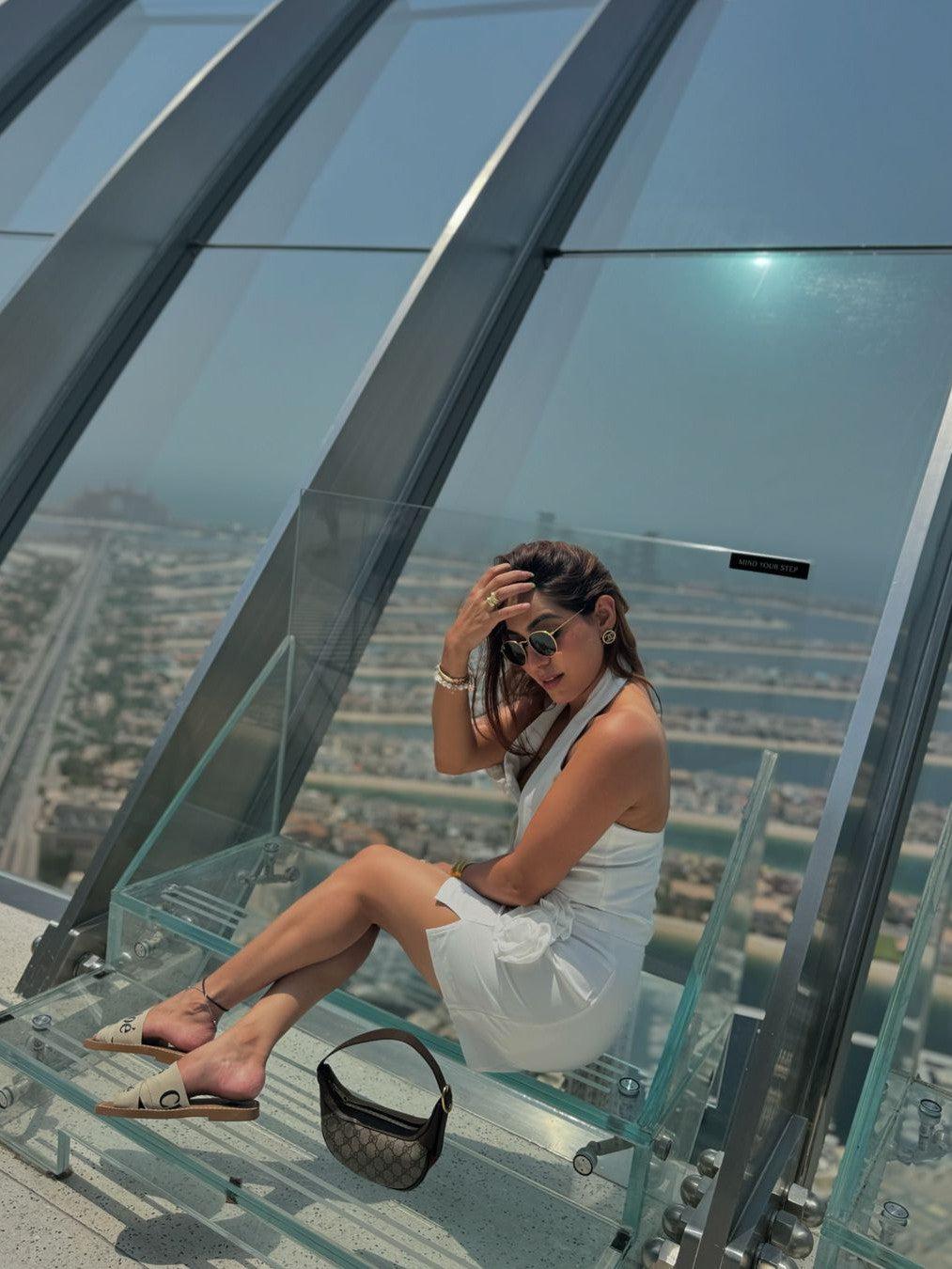 Red & White Halterneck Crop Waist Coat Vest & Skirt Coord Set