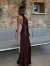 Halterneck Backless Maxi Dress