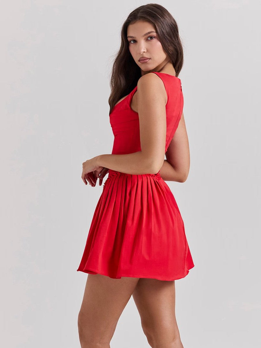 Melissa Sleeveless Fit & Flare Short Dress