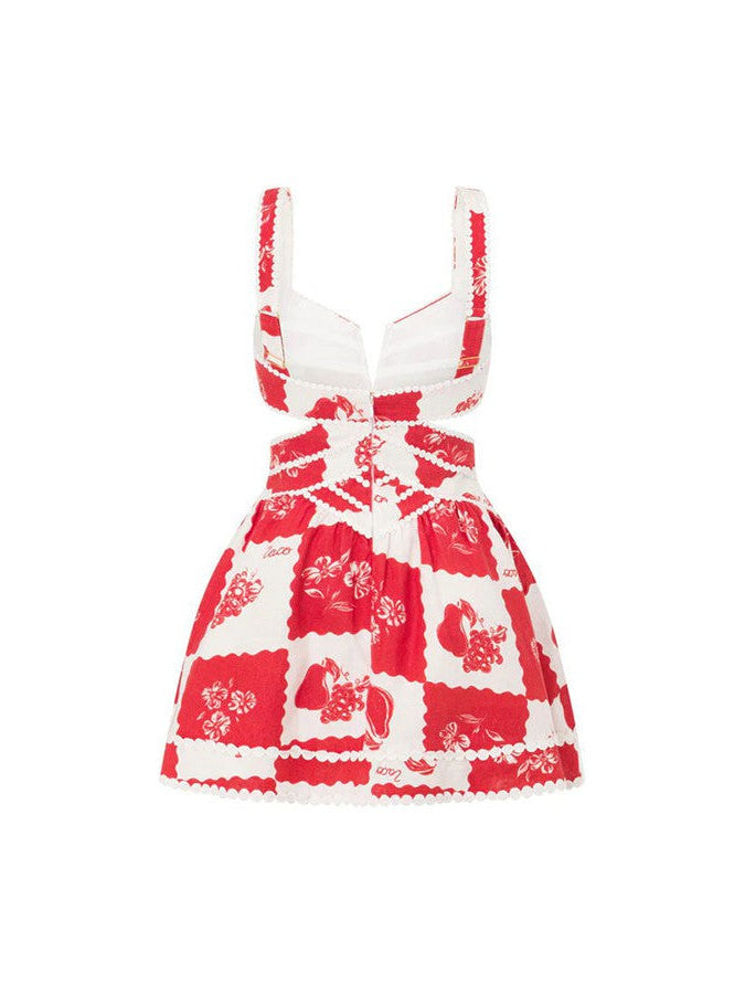 Pretty Lace Shoulder Strap Cutout Dress