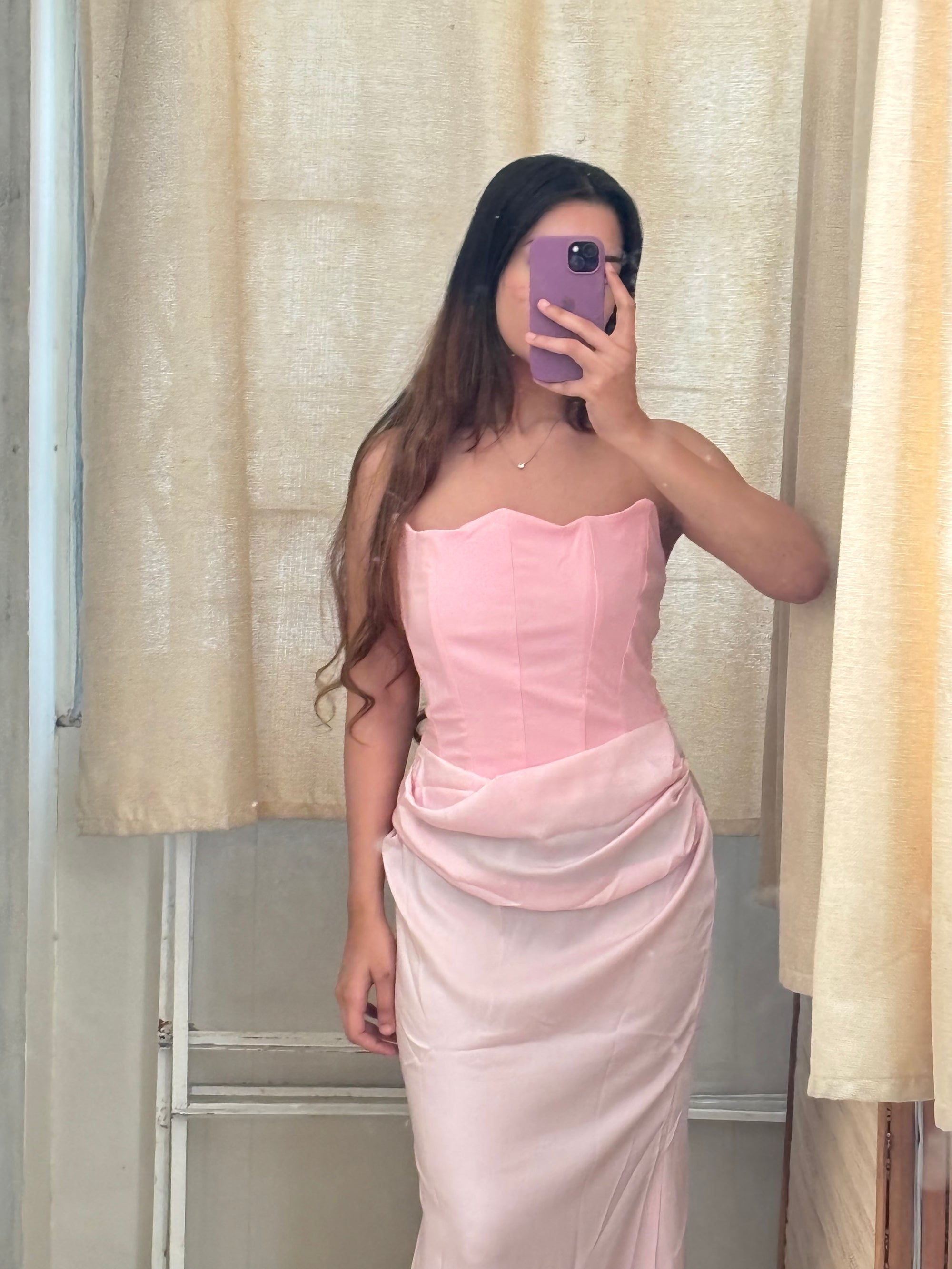 Amira Tube Corset Ruched Maxi Dress