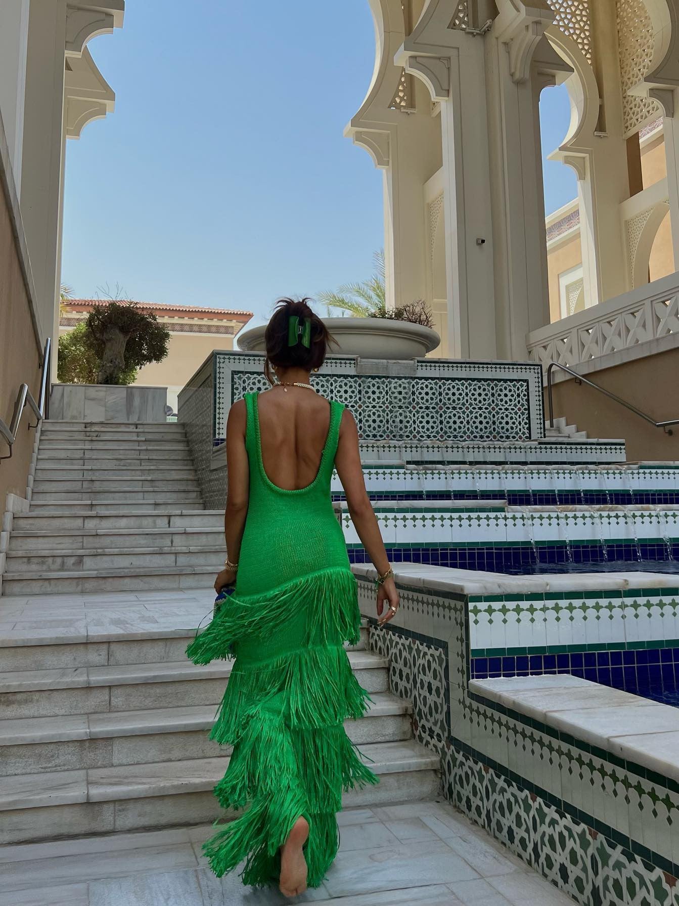 Knitted Tassel Fringe Maxi Dress