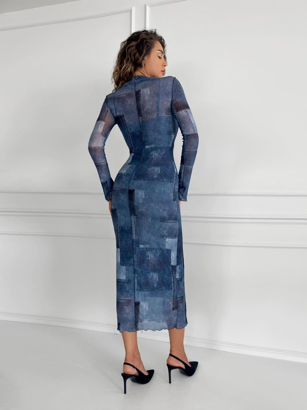 Turtle Neck Tulle Dress