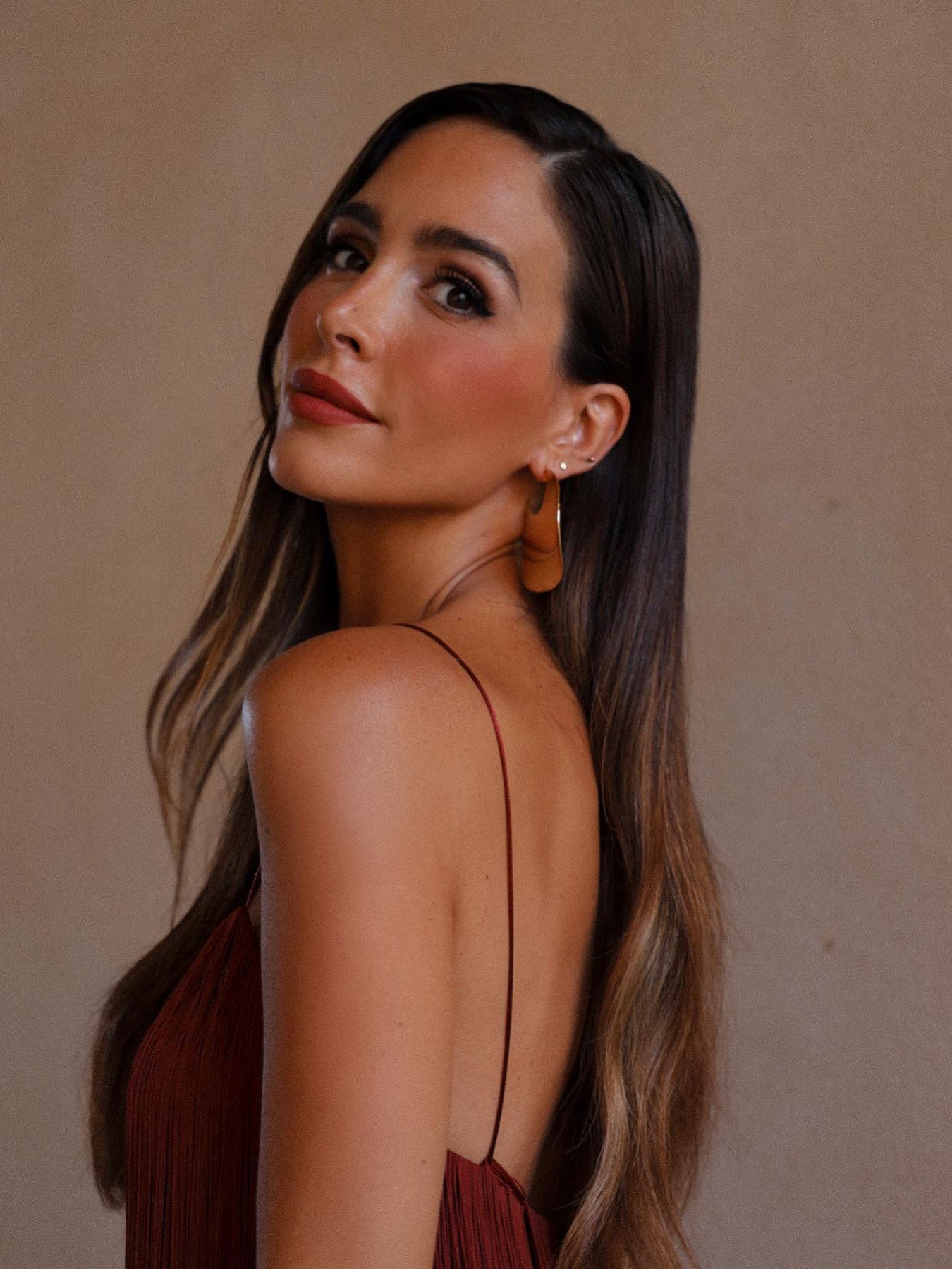 Fringe Tassel Vintage Brown Dress