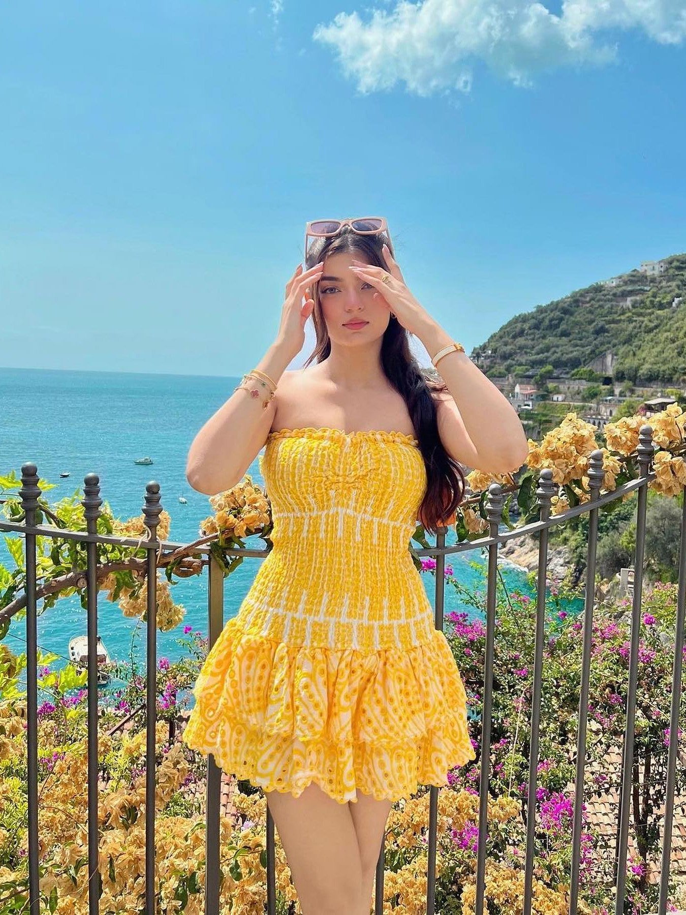 Positano Tube Short Frill Bodycon Dress