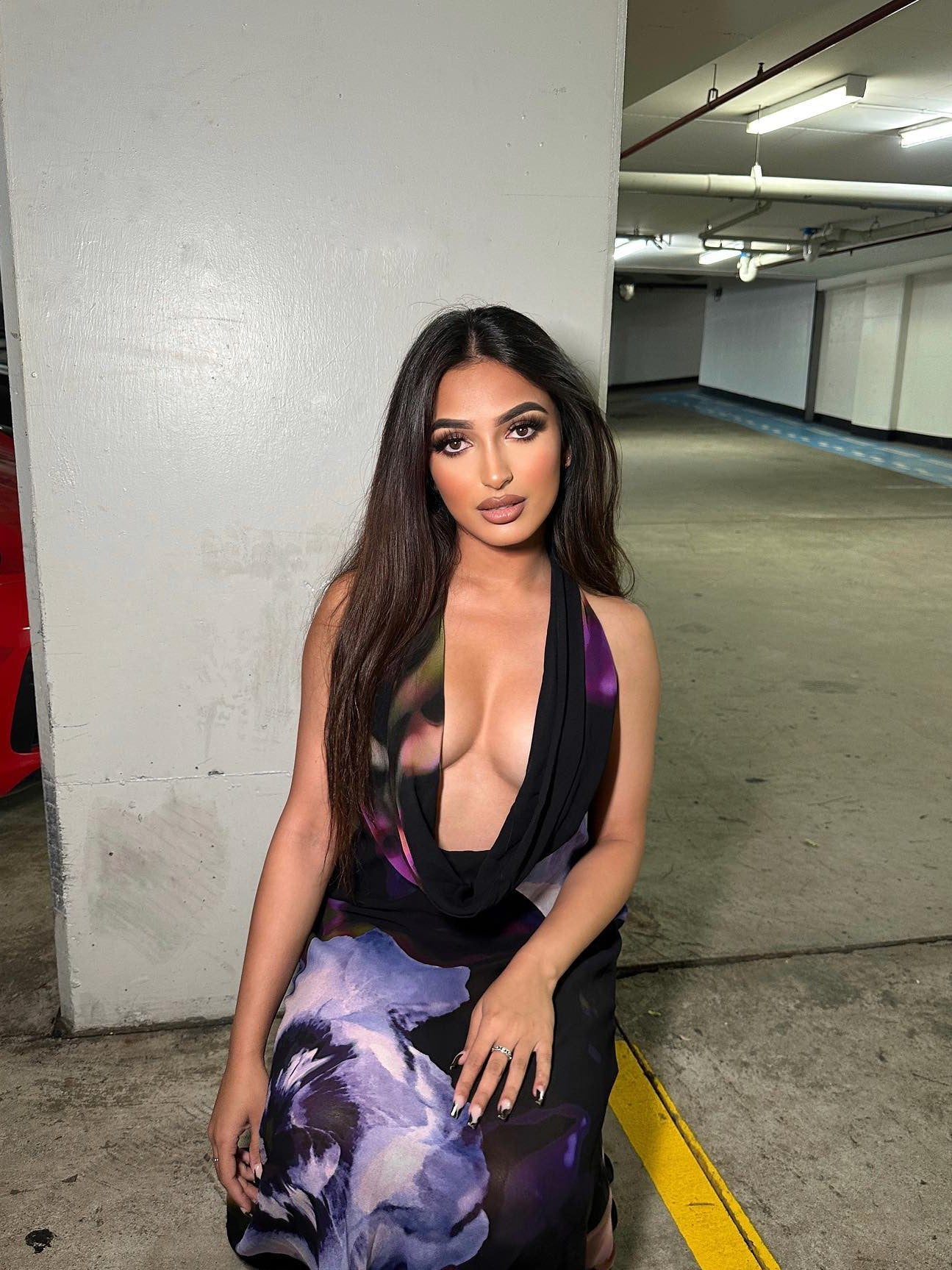 Amantis Halterneck Deep Neck Backless Long Maxi Dress