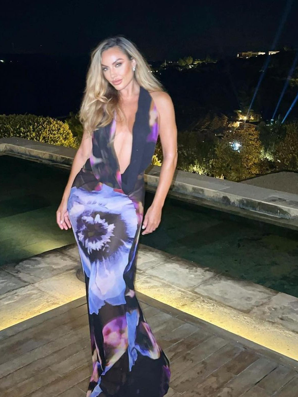 Amantis Halterneck Deep Neck Backless Long Maxi Dress