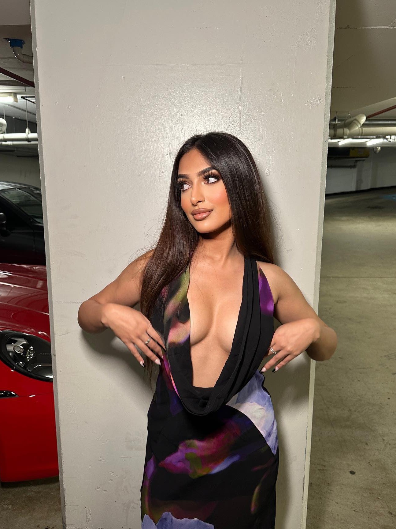 Amantis Halterneck Deep Neck Backless Long Maxi Dress