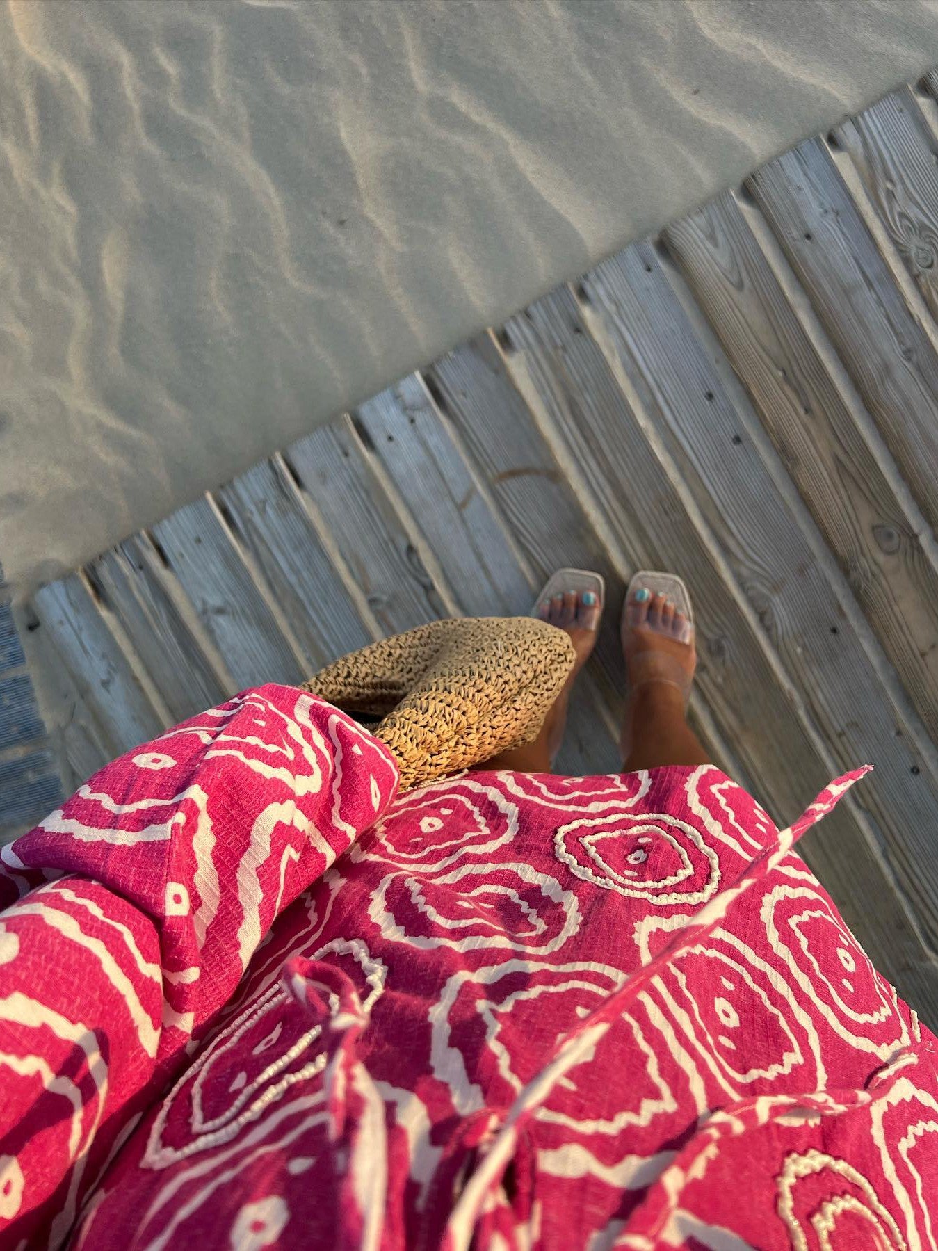 Pink Printed Short Dress