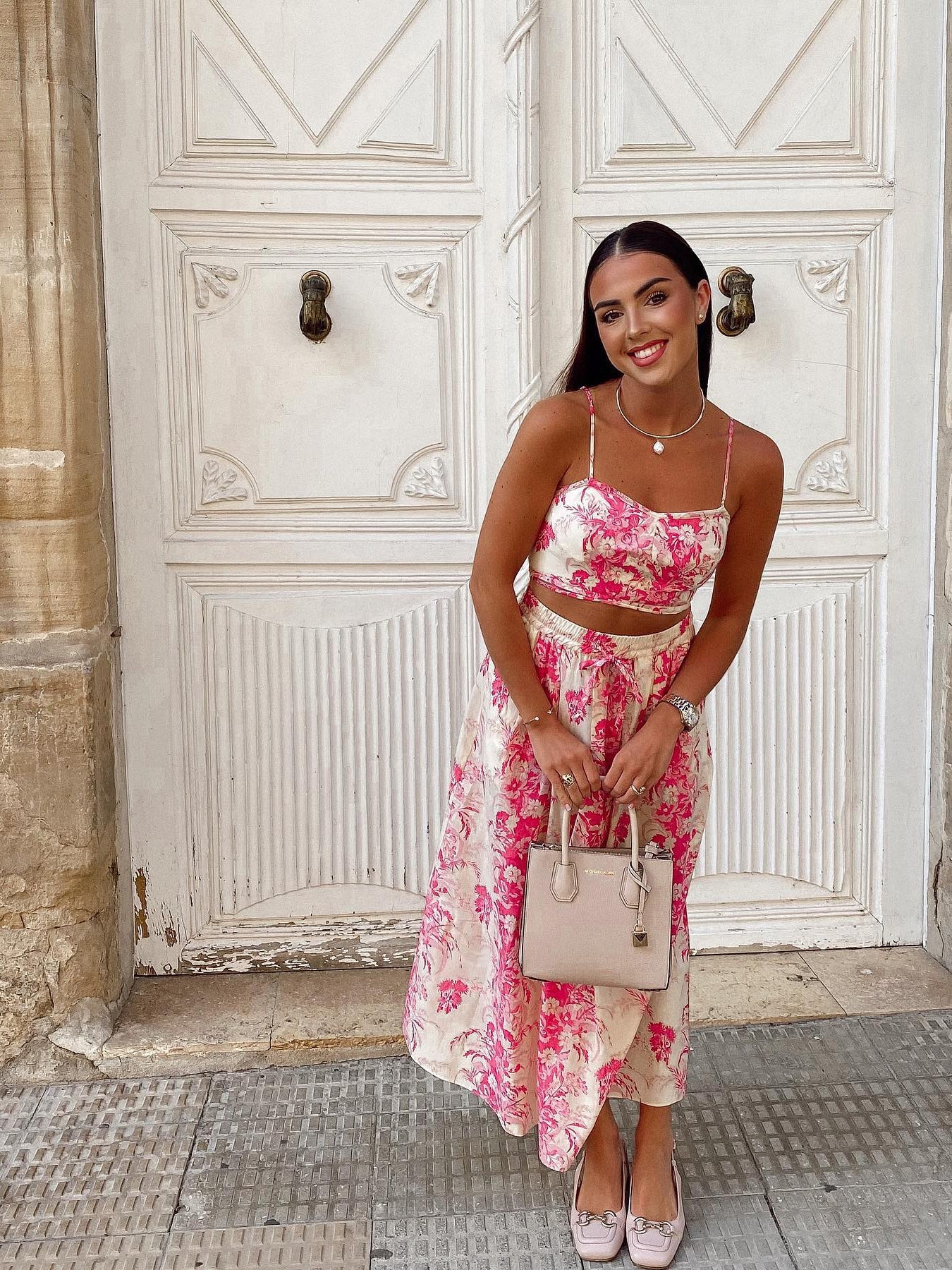 Spaghetti Strap Cami Top & Skirt Coord Set