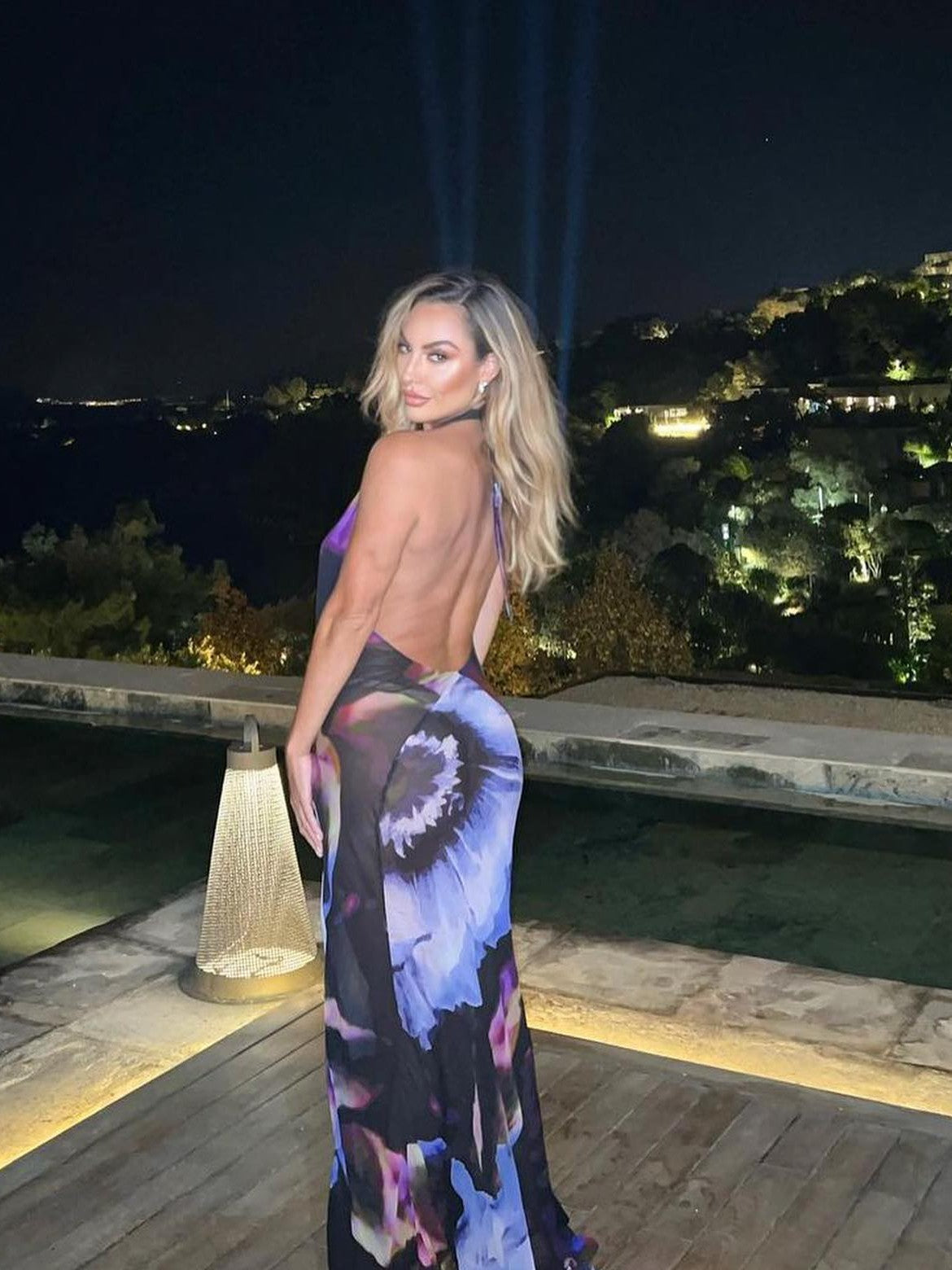 Amantis Halterneck Deep Neck Backless Long Maxi Dress