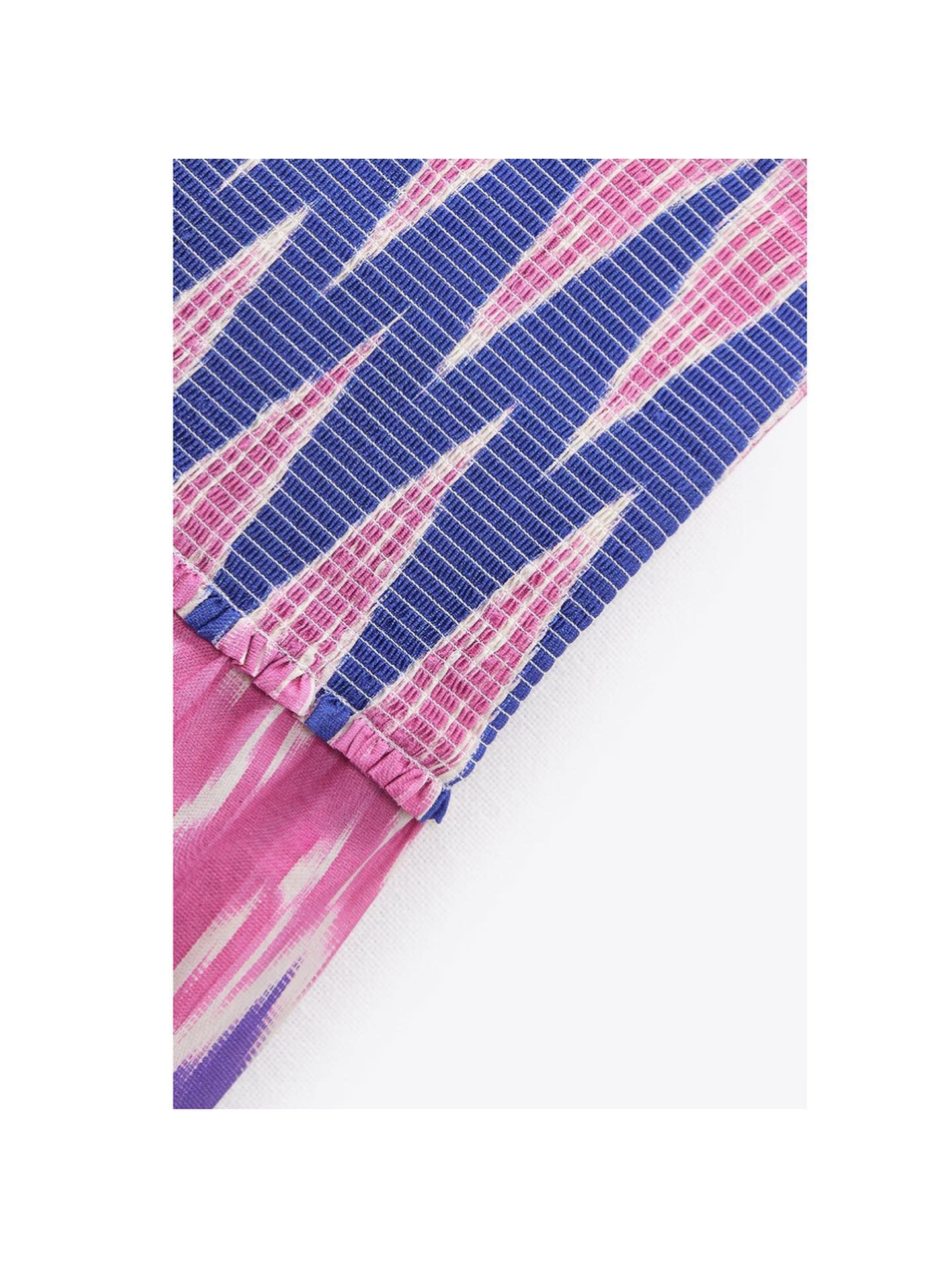 Strapless Tube Geometric Print Maxi Dress