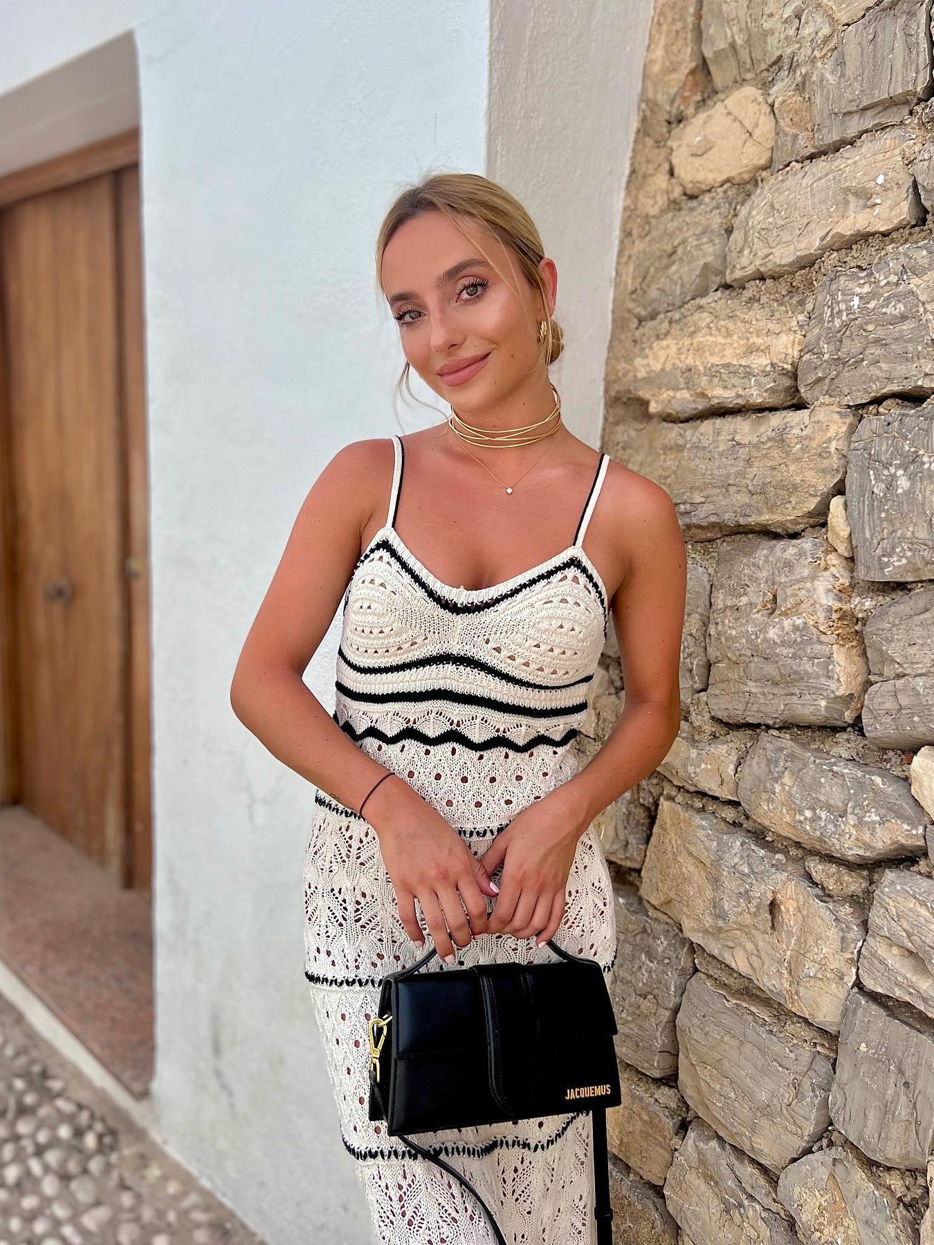 Spaghetti Strap Knitting Beach Maxi Dress