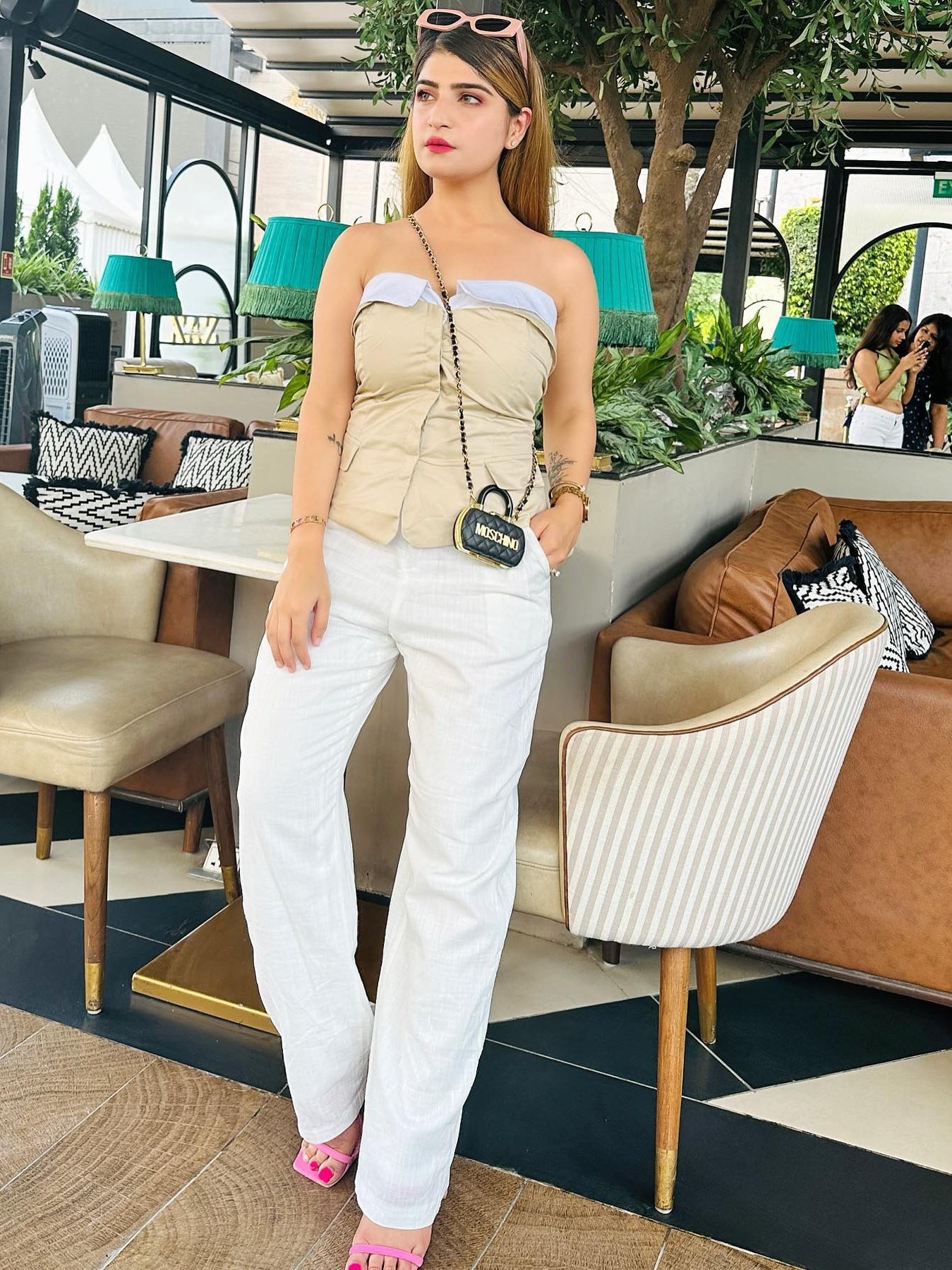 Beige Tube Corset Top