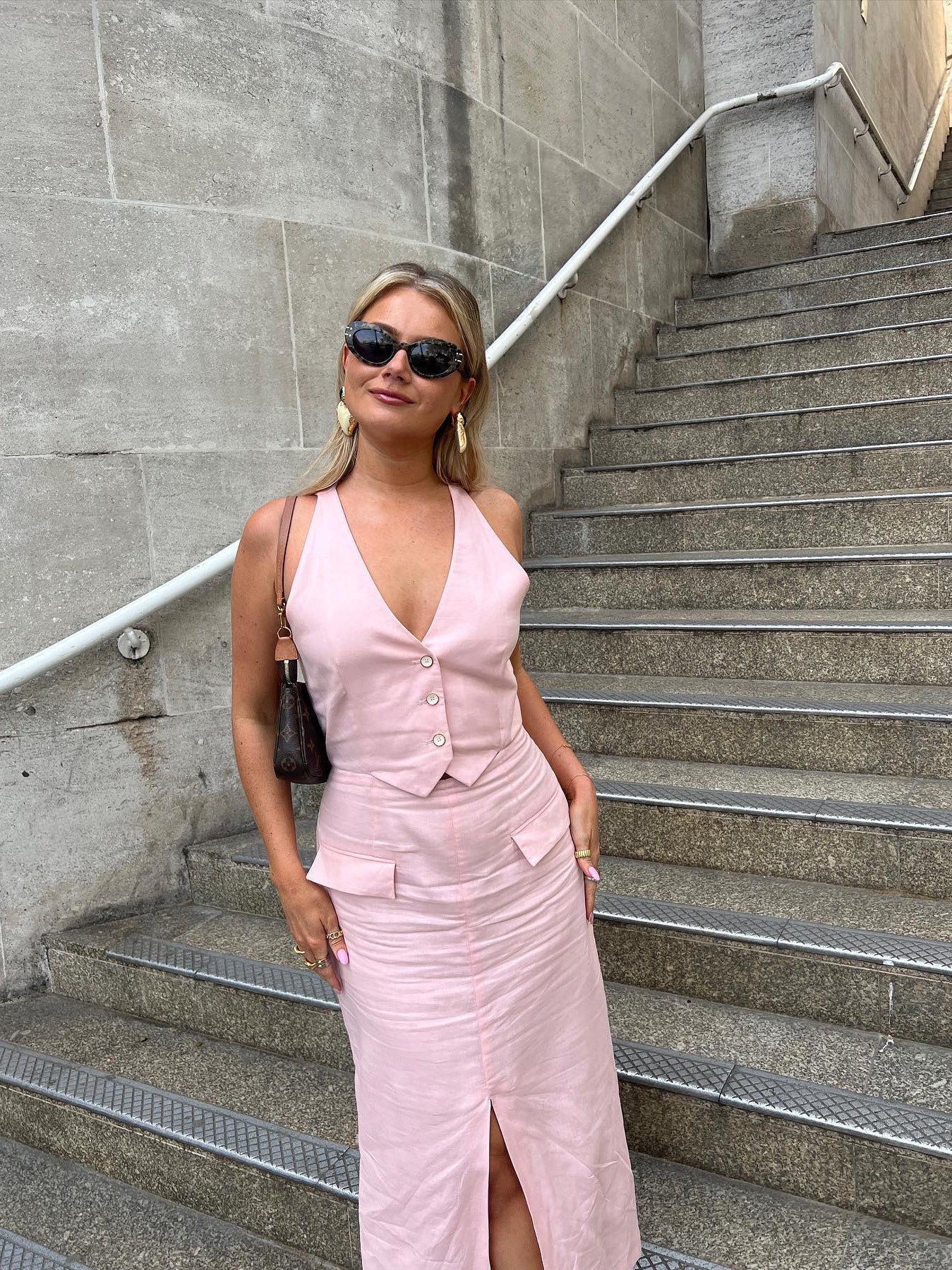 Waistcoat Style Midi Dress