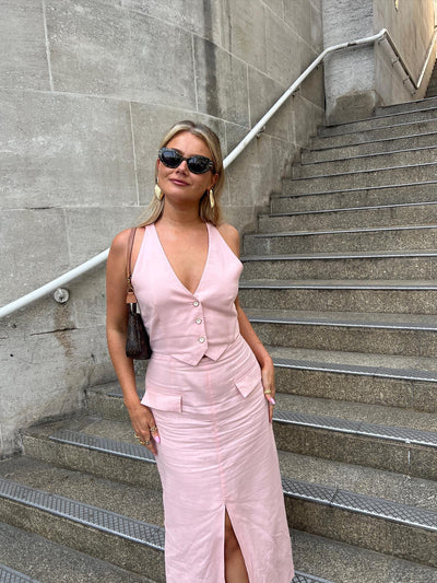 Waistcoat Style Midi Dress