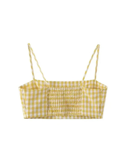 Gingham Print Cami Top & Skirt Coord Set