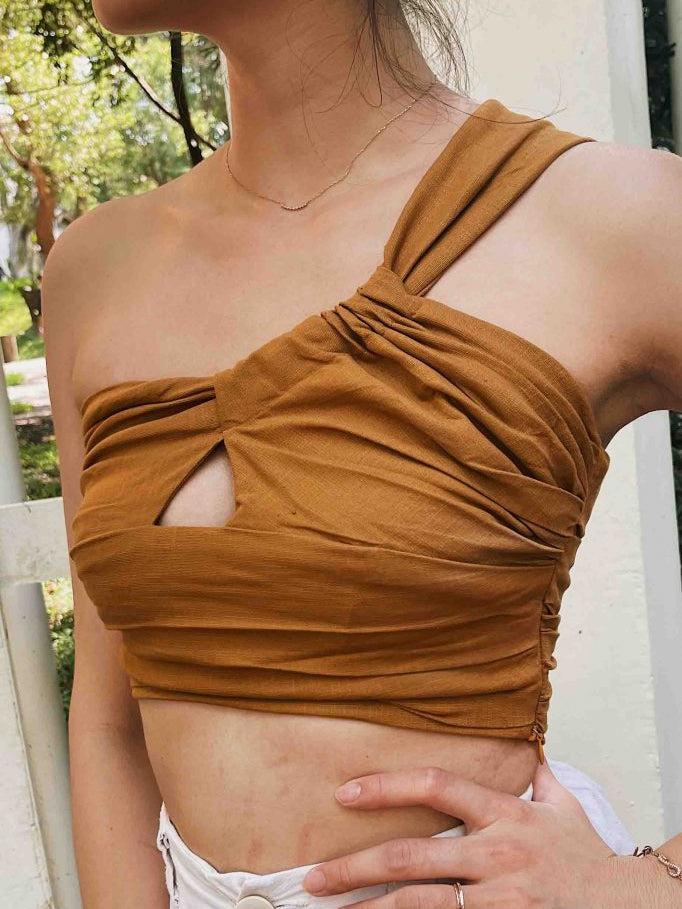 Jasmine One Shoulder Crop Top