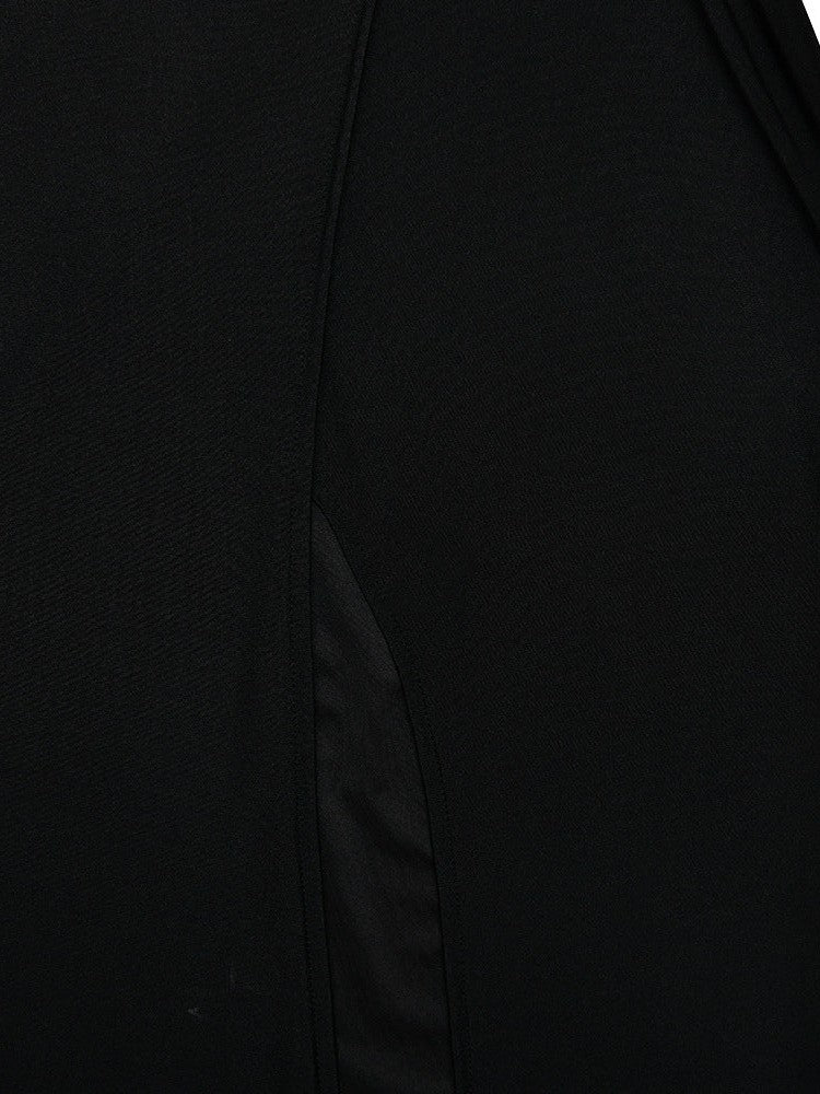 One Shoulder Sleeveless High Slit Buckle Maxi Dress