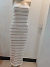 Striped Tube Bandeau Bohemian Beach Dress