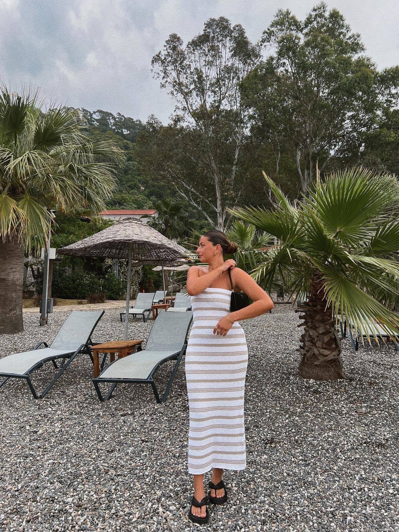 Striped Tube Bandeau Bohemian Beach Dress