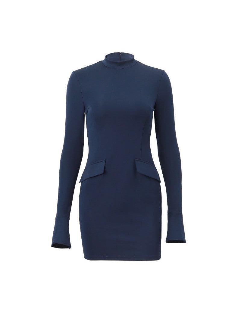 Round Neck Slim Fit Hip Dress