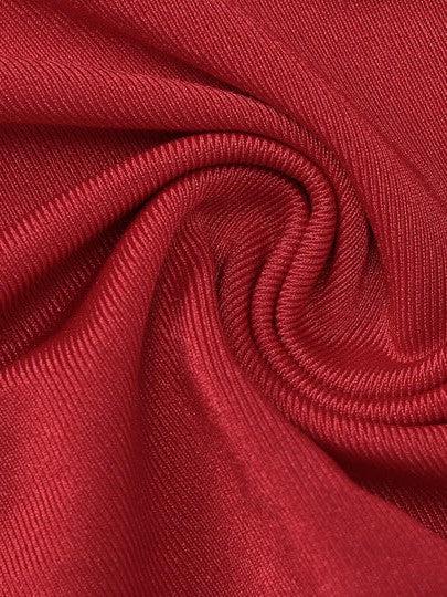 Corset Cinched Full Sleeve Padded Shoulder Maxi Dress