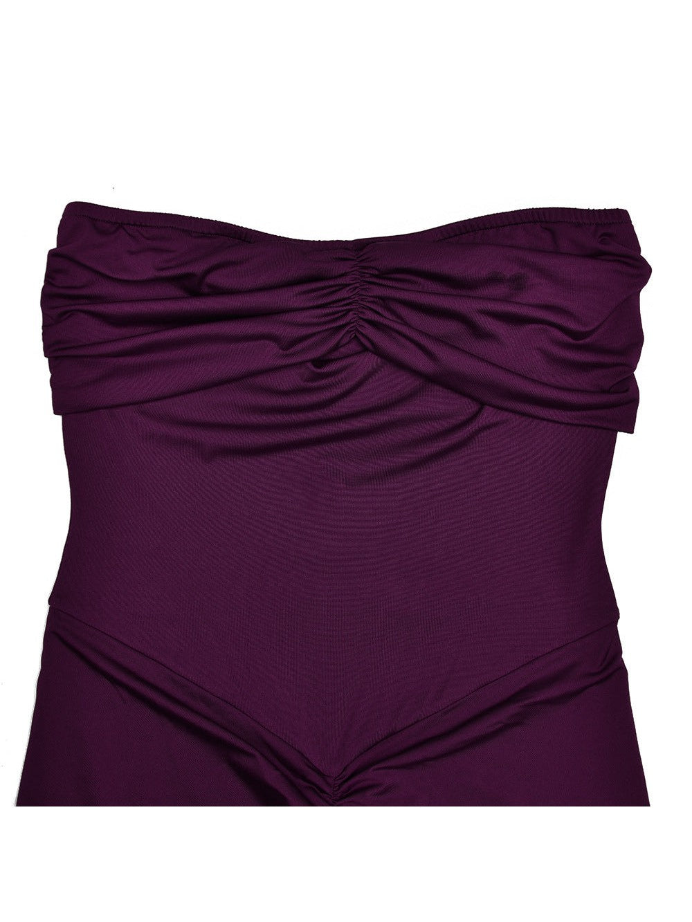 Sheath Tube Top Pleated Evening Dress