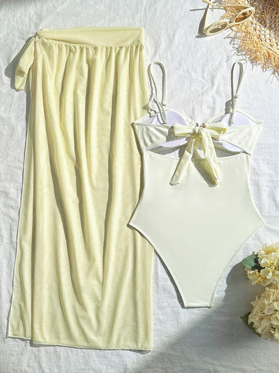 3 Piece Bikini Starfish Cutout Swimsuit Set