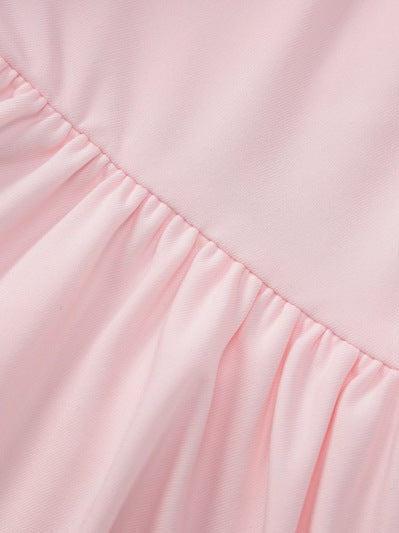 Halterneck Low Cut Ruffled Long Sleeve Romper