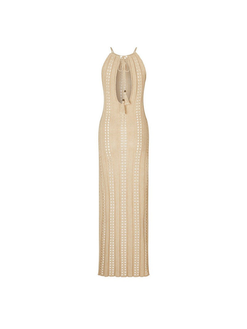 Knitted Hollow Out Cutout Out Beach Dress