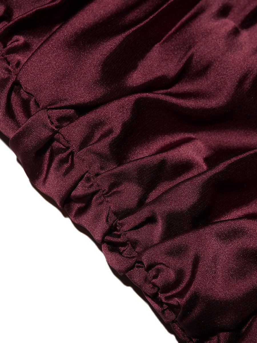 Bandeau Tube Ribbon Backless Bodycon Dress