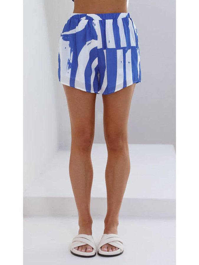 Seaside Summer Casual Two Piece Shirt & Skirt Coord Set