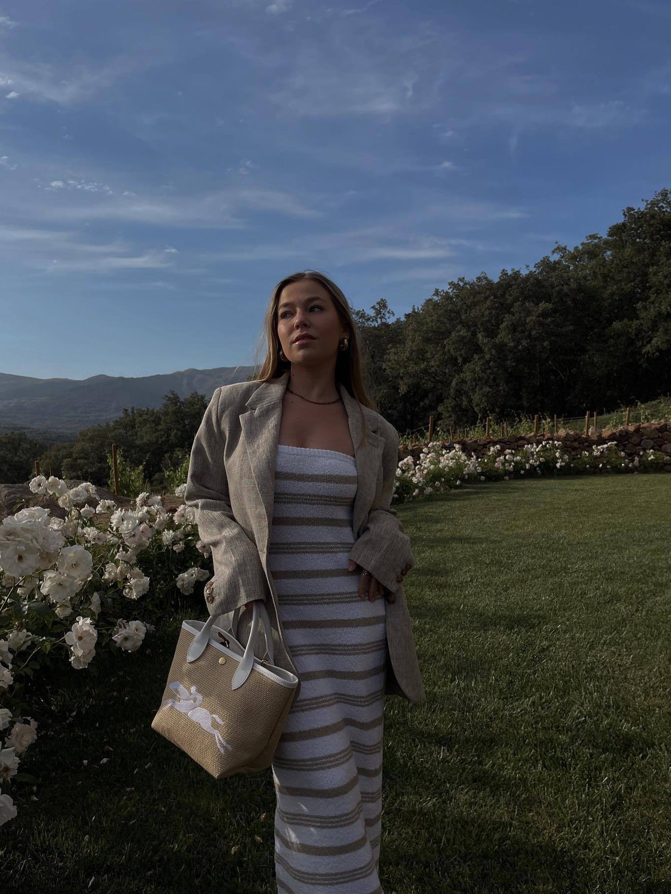 Striped Tube Bandeau Bohemian Beach Dress