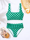 Geometric Print 2 Piece Swimsuit  Set