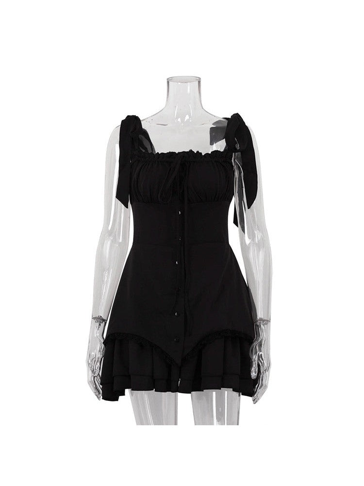 Lotus Leaf Corset Braces Dress