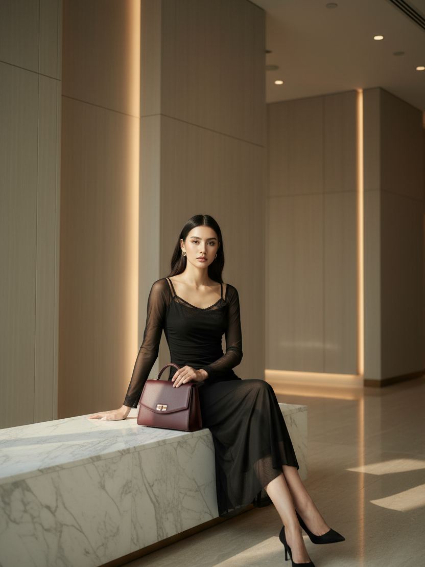 Black spaghetti-strap backless maxi dress by EXCLUSIVES with a side slit on sale