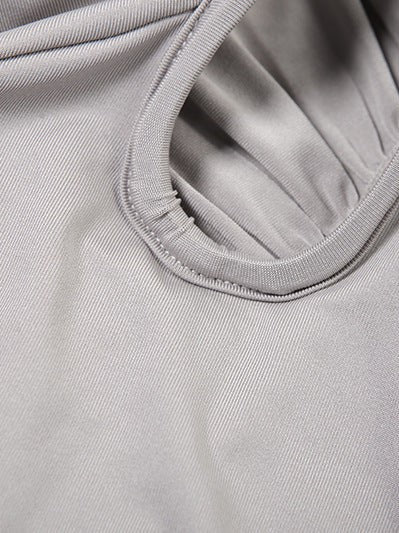 Deep Neck Tube Top Backless Pleating Formal Dress