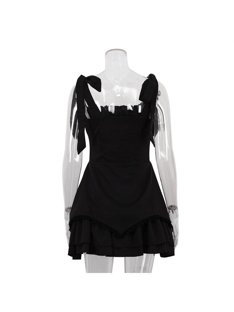 Lotus Leaf Corset Braces Dress